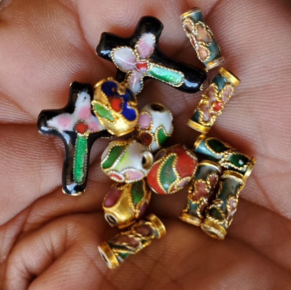 Vintage Cloissone beads mix destash - Picture 5 of 7